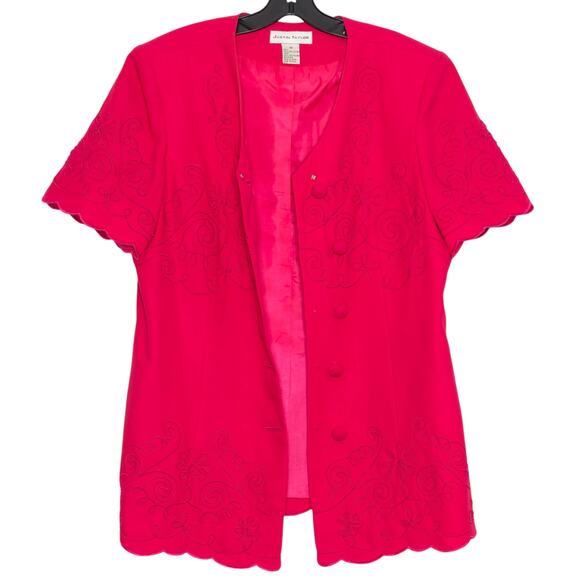 Vintage Blazer Y2K Coquette 90s Soft Corporate Retro Romantic Minimalist Pink 16 - Picture 2 of 6